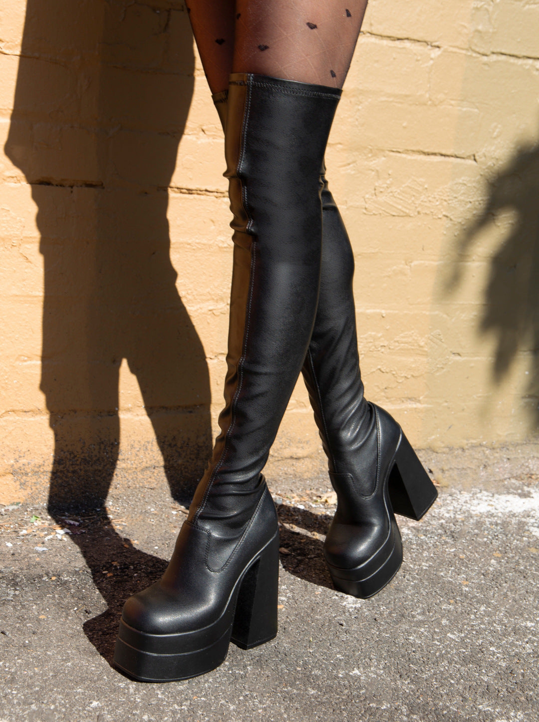 Natural Platform Boots