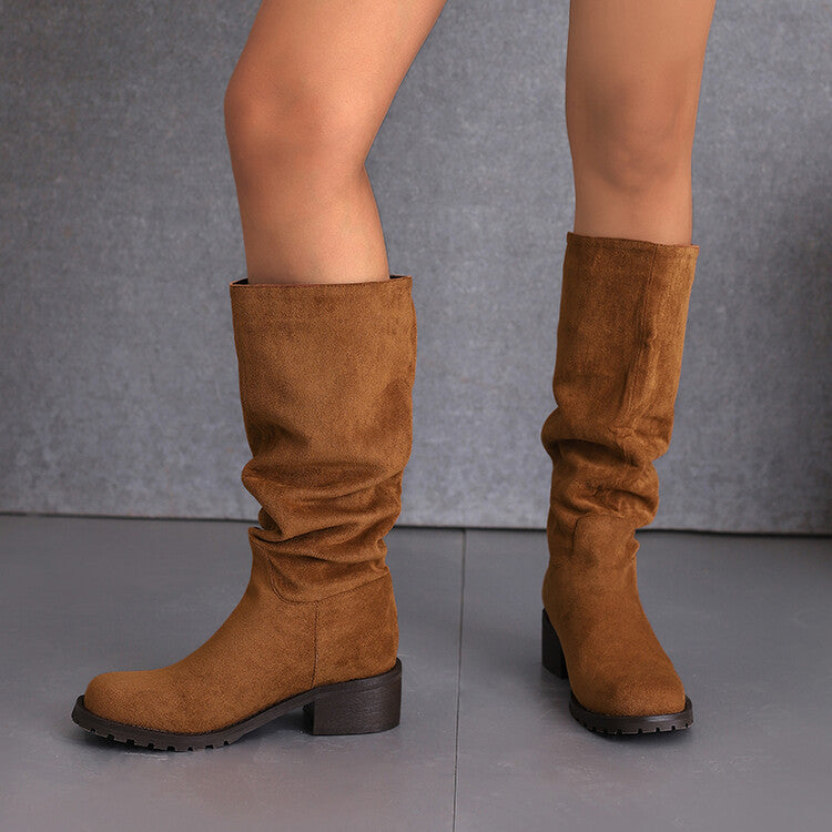 Casual Block-Heel Boots