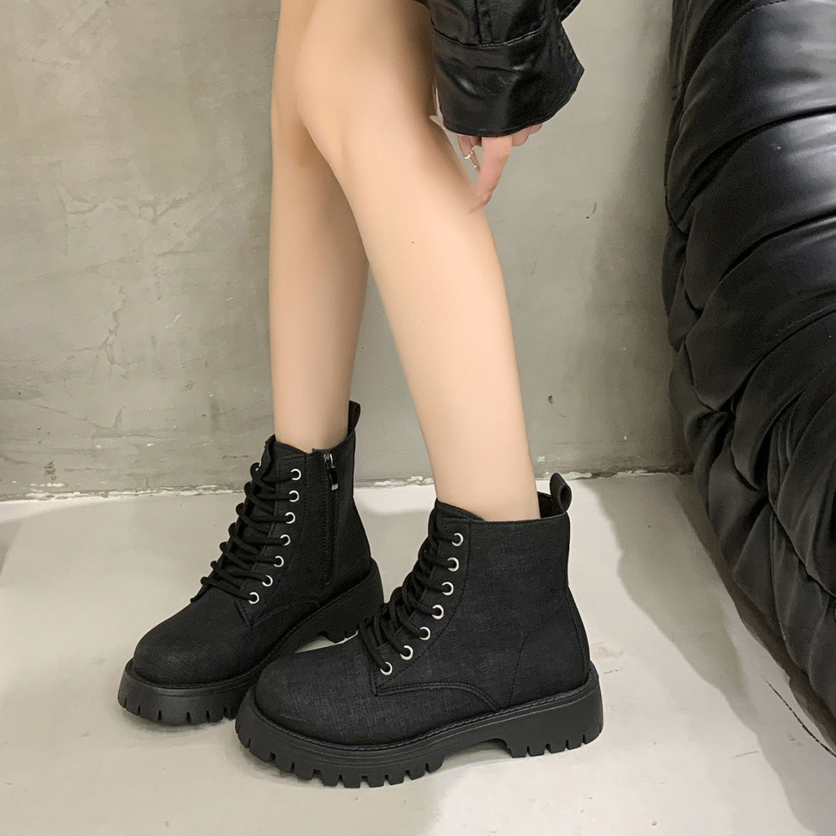 Relaxed Lug-Sole Boots