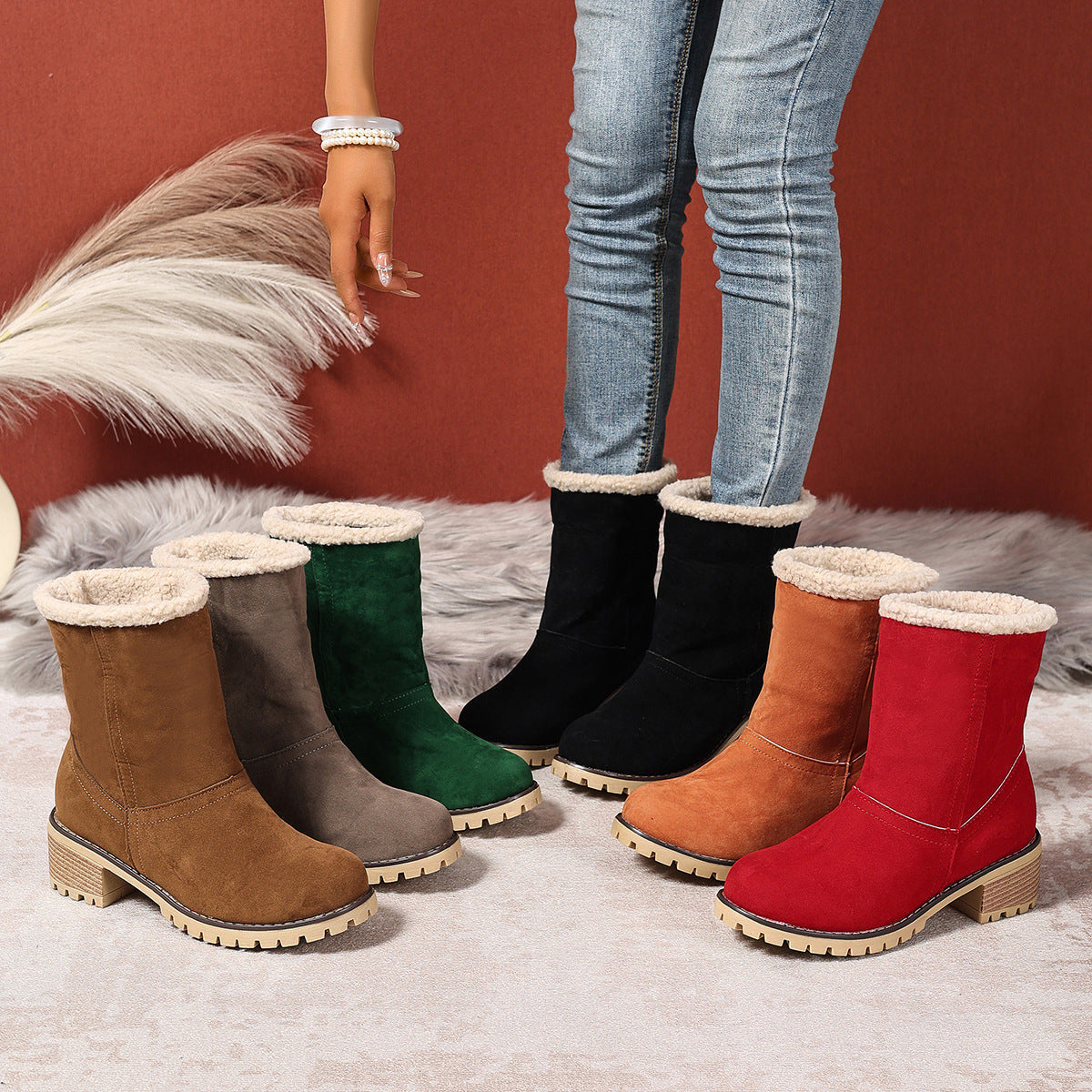 Warm Knee-High Boots