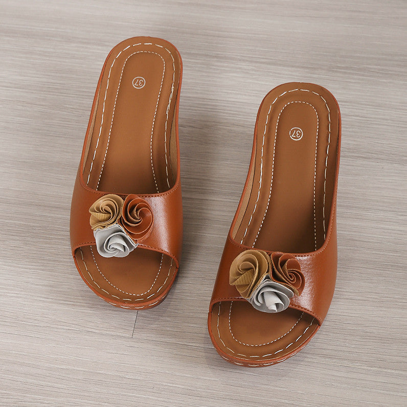 Natural Lace-Up Sandals