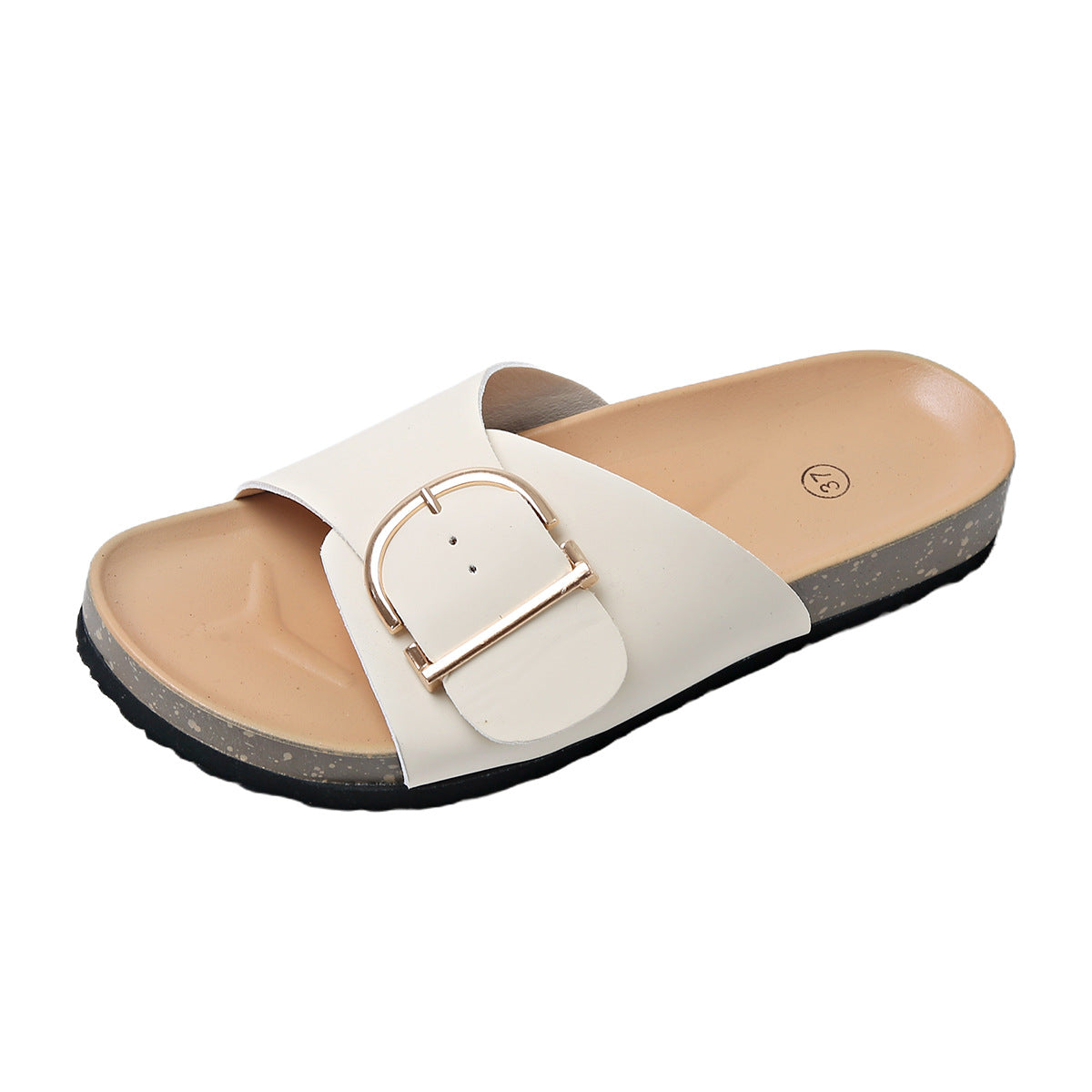 Natural Open-Toe Sandals