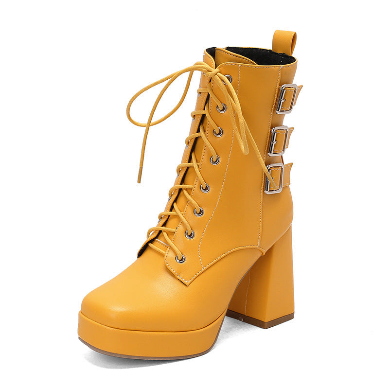 Simple Buckled Boots