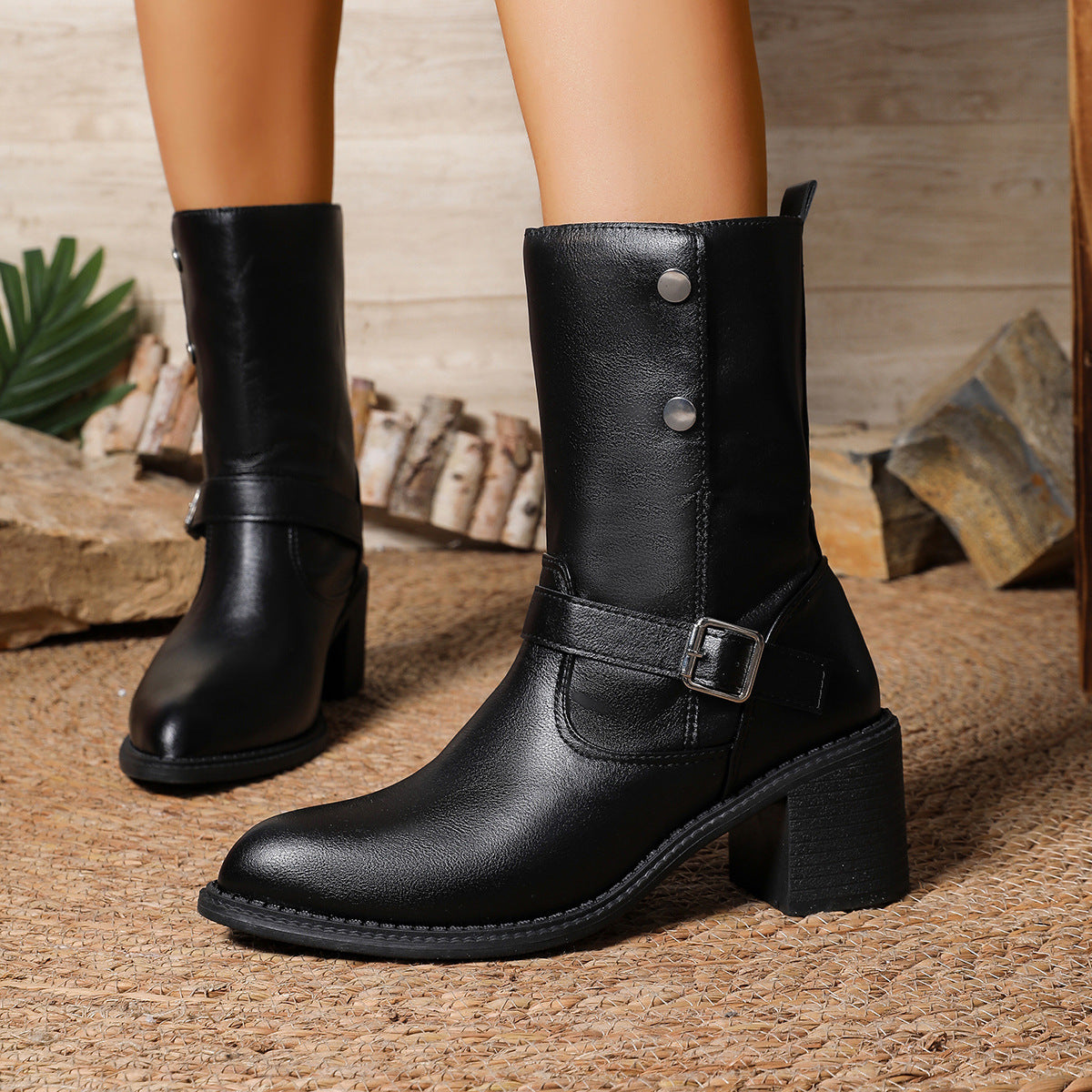 Clean Faux-Suede Boots