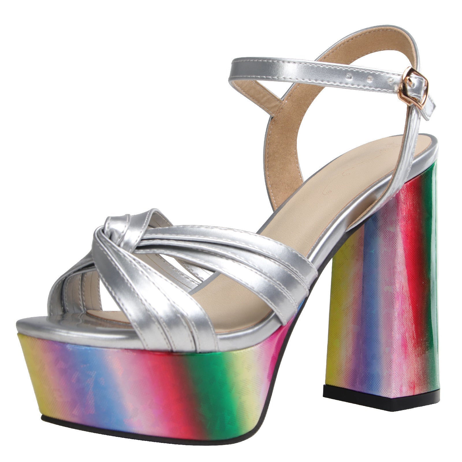 Natural Metallic Sandals