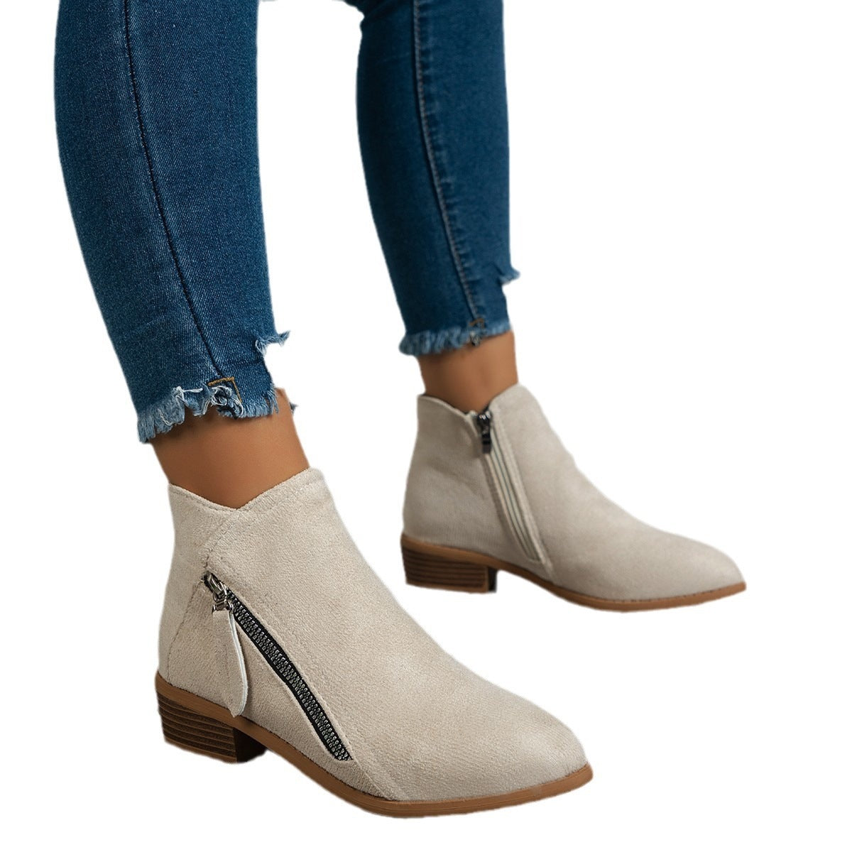 Natural Pointed Boots