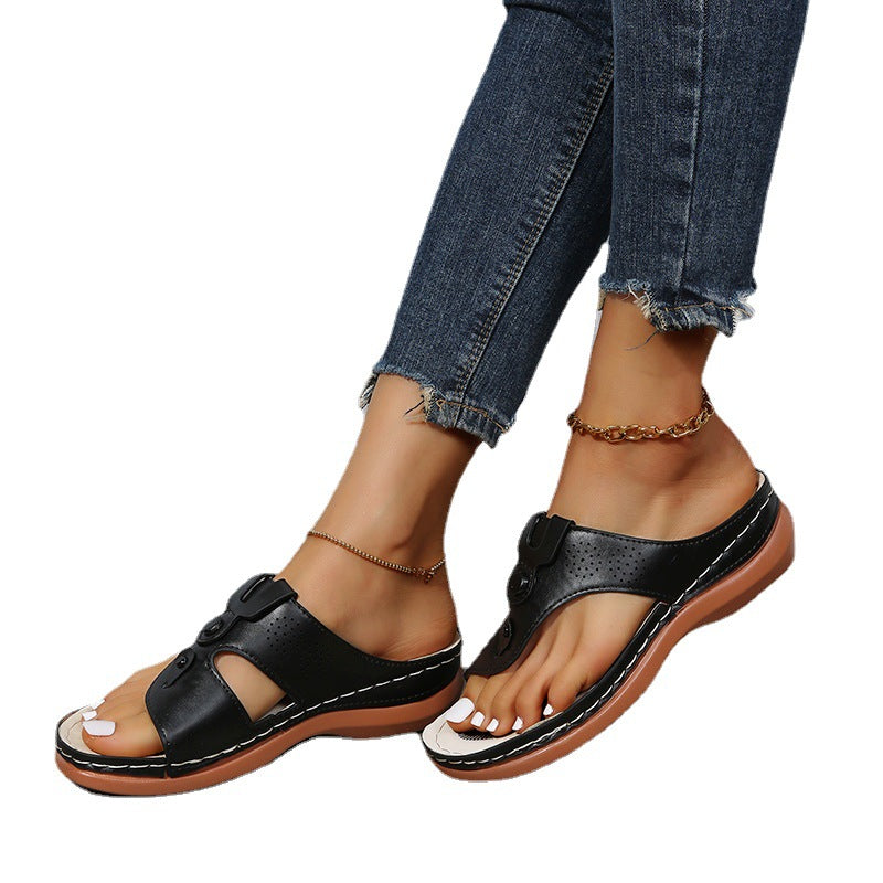 Clean Open-Toe Sandals
