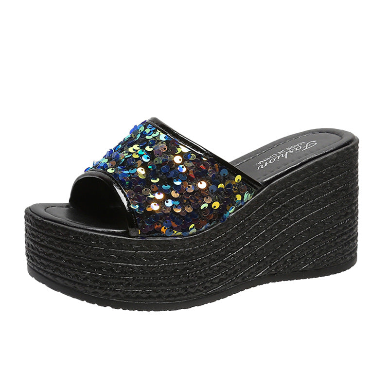 Relaxed Metallic Sandals