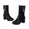 Simple Block-Heel Boots