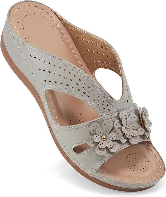 Natural Lace-Up Sandals