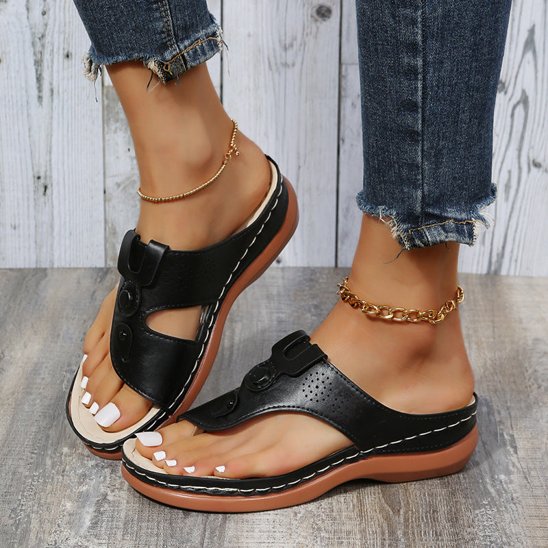 Clean Open-Toe Sandals
