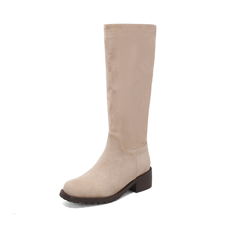 Casual Block-Heel Boots