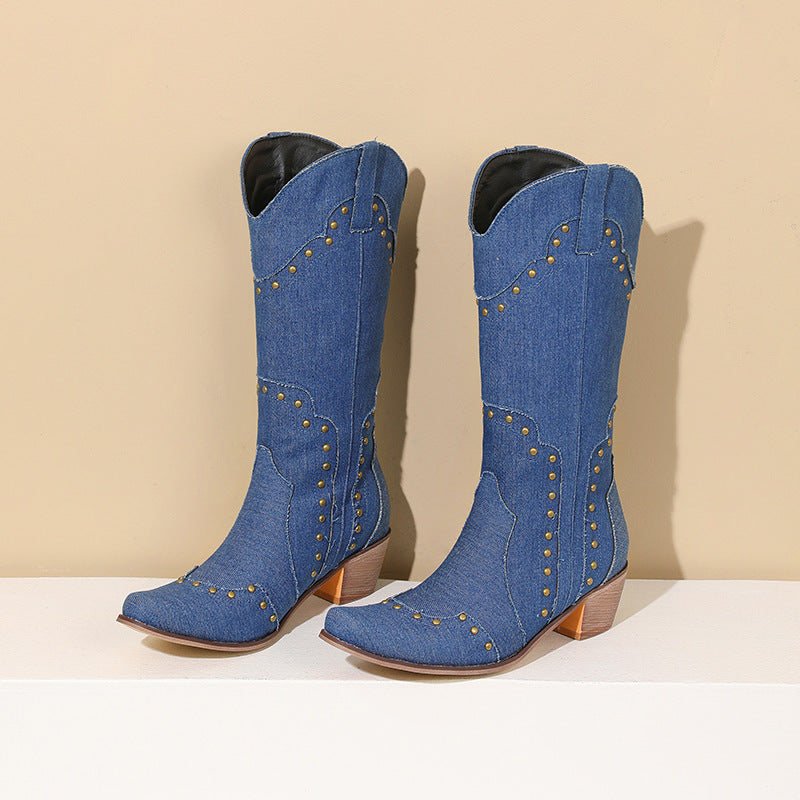 Natural Heeled Boots
