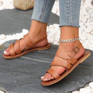 Simple Metallic Sandals