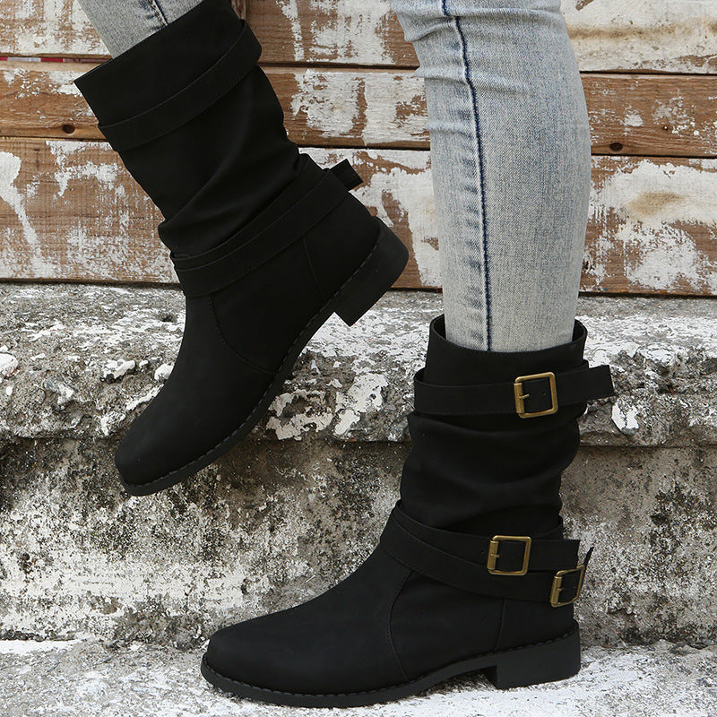 Airy Leather Boots