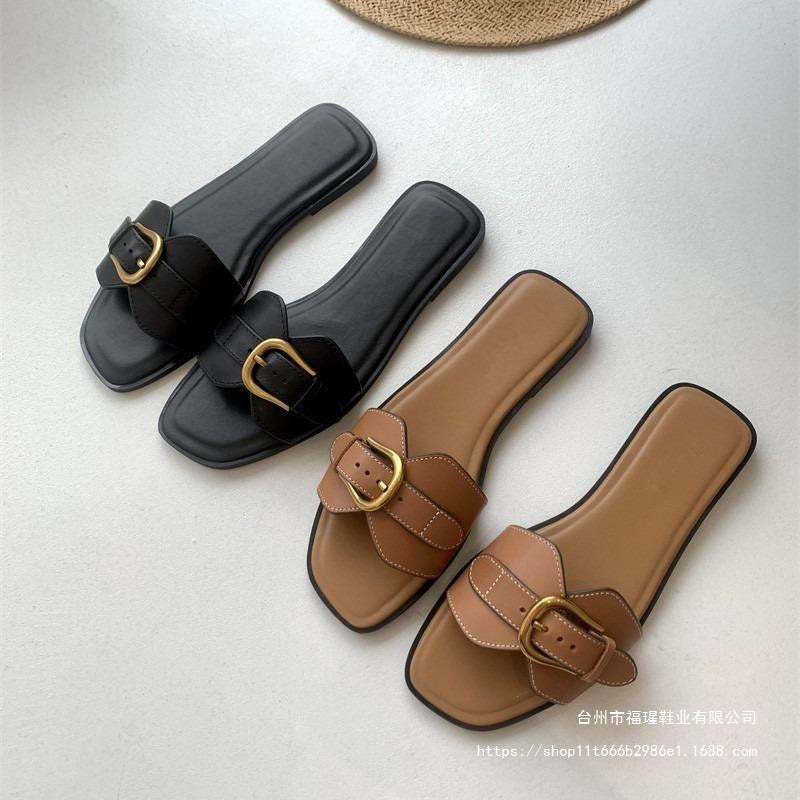 Clean Buckled Sandals