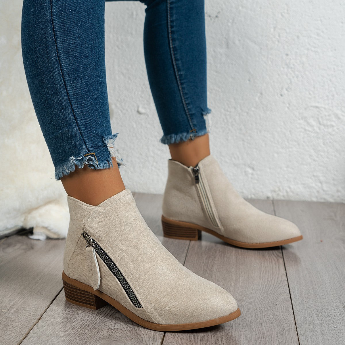 Natural Pointed Boots