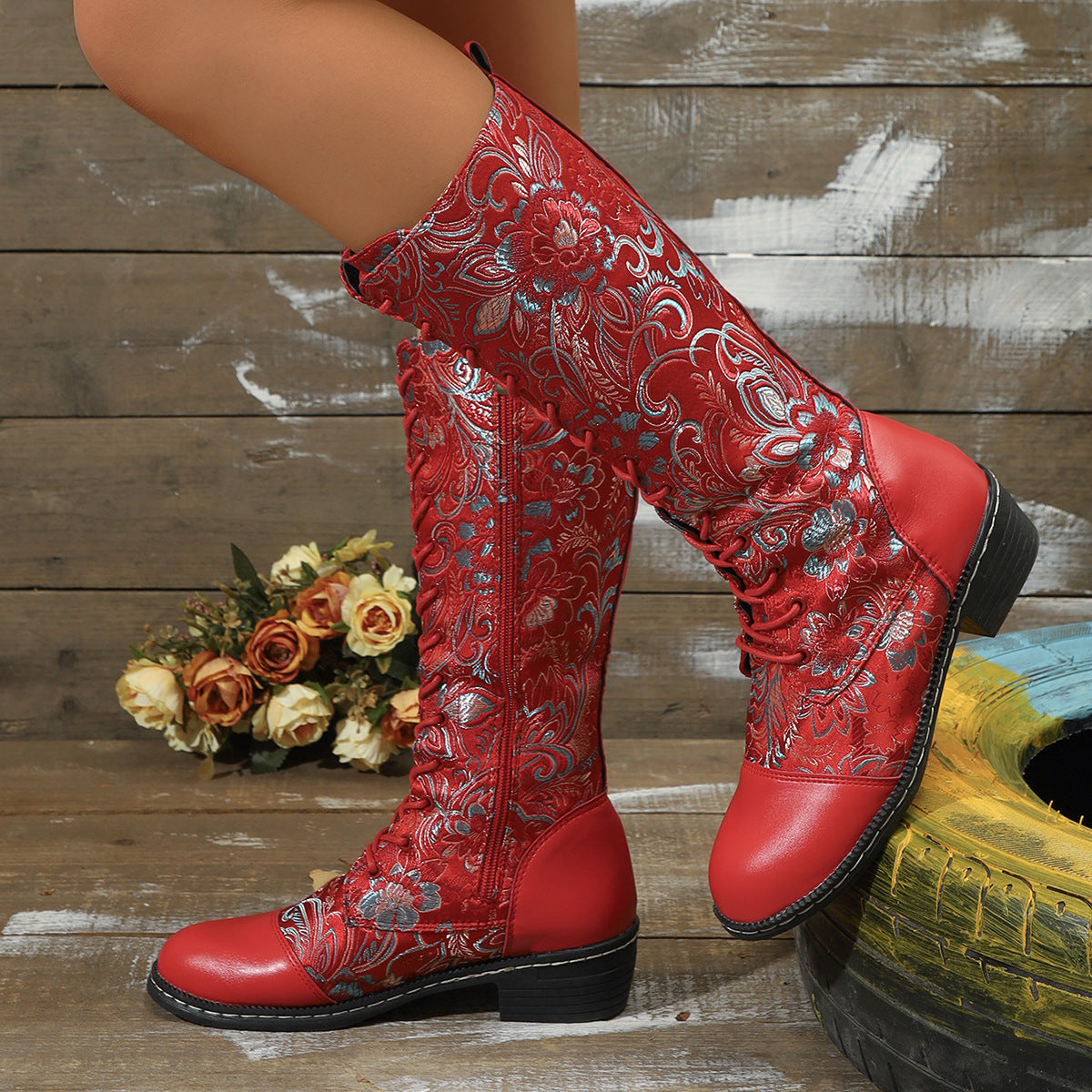 Simple Faux-Suede Boots
