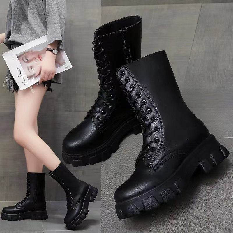 Natural Lug-Sole Boots