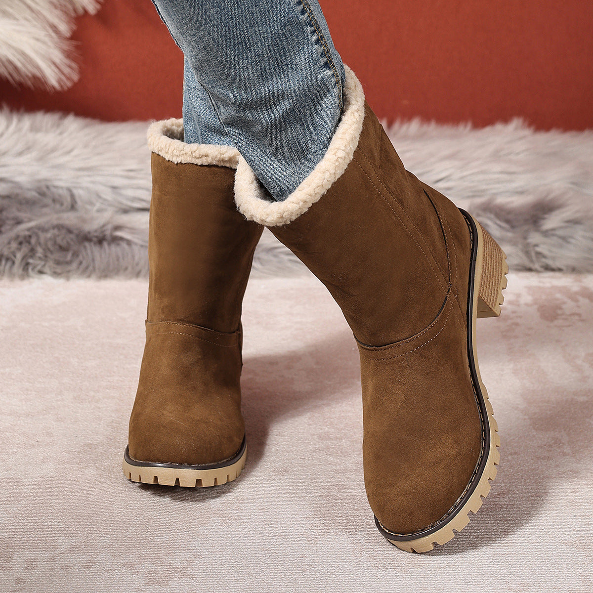Warm Knee-High Boots