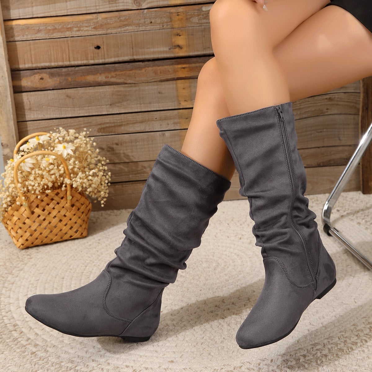 Simple Suede Boots