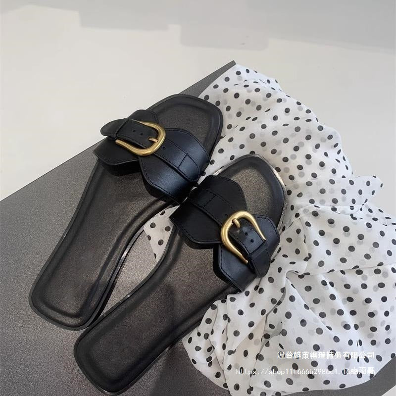 Clean Buckled Sandals
