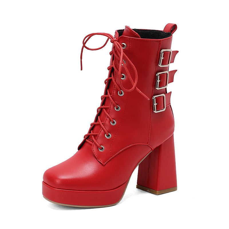 Simple Buckled Boots
