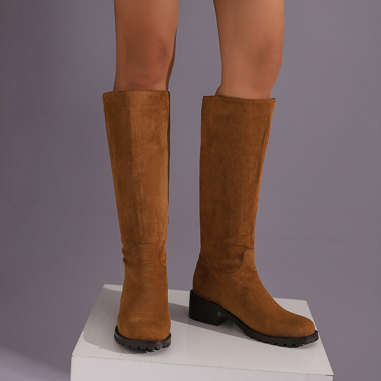Casual Block-Heel Boots