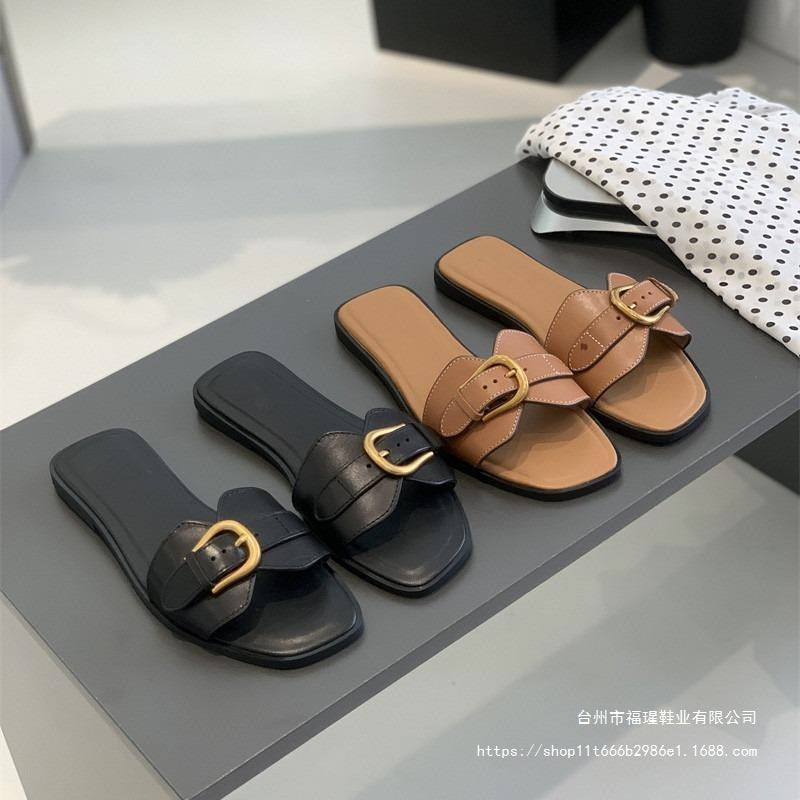 Clean Buckled Sandals