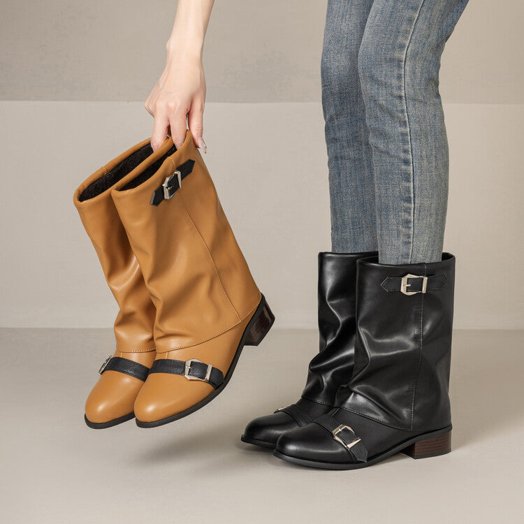 Soft Buckled Boots