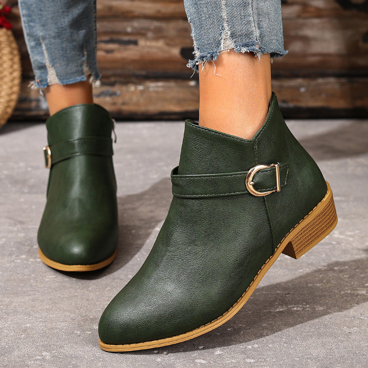 Breezy Block-Heel Boots
