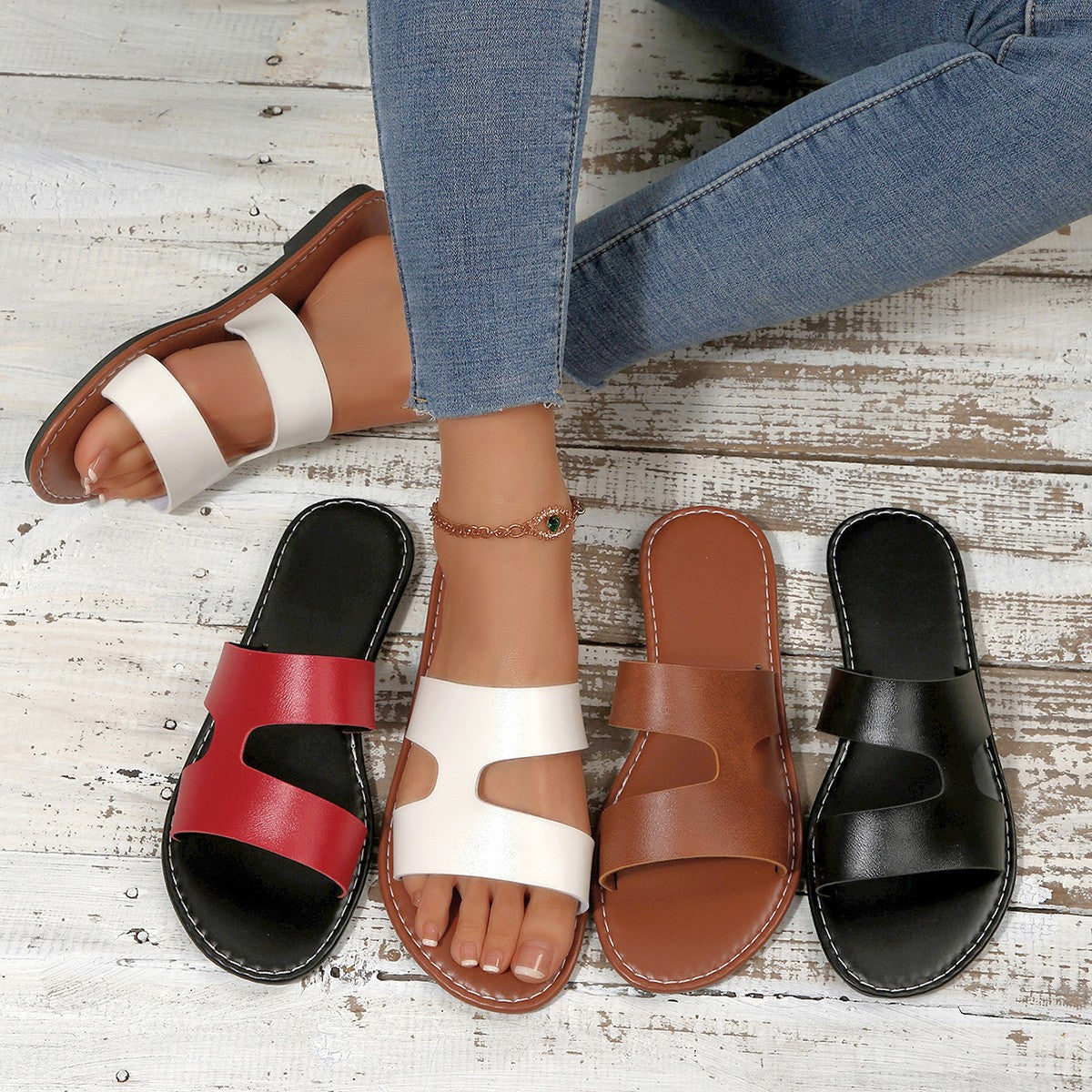 Minimal Buckled Sandals