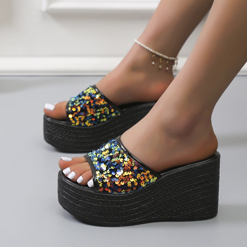 Relaxed Metallic Sandals