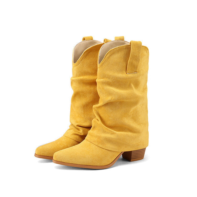 Casual Faux-Suede Boots