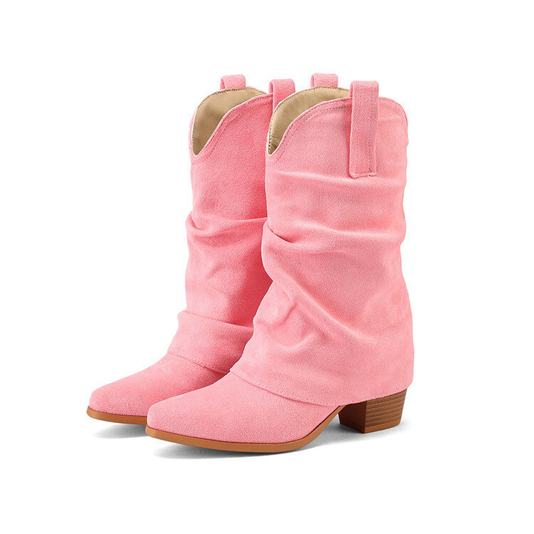 Casual Faux-Suede Boots