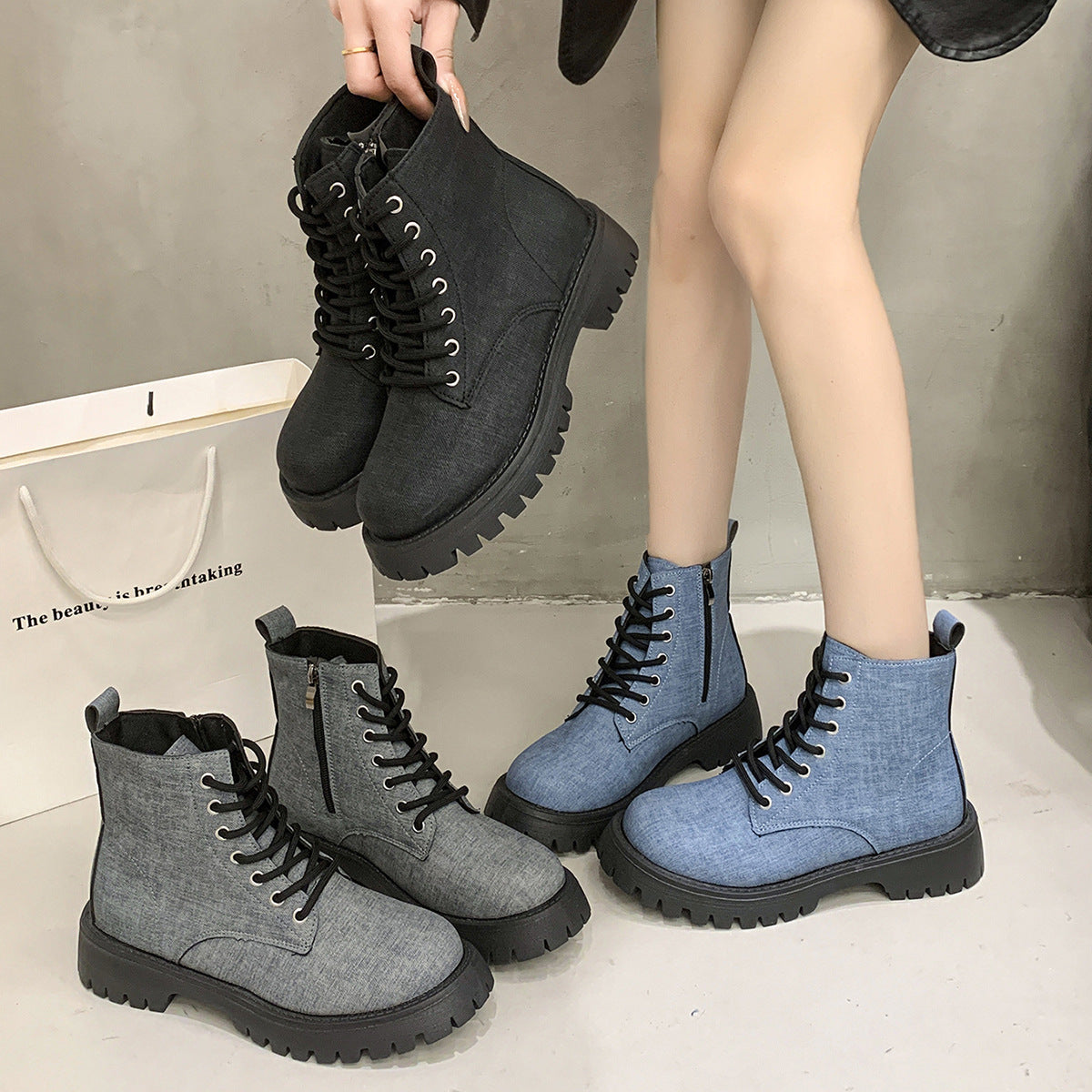 Relaxed Lug-Sole Boots