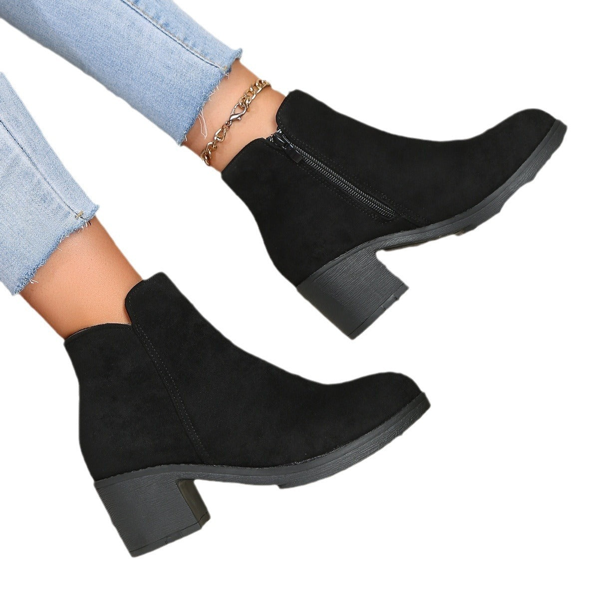 Relaxed Buckled Boots