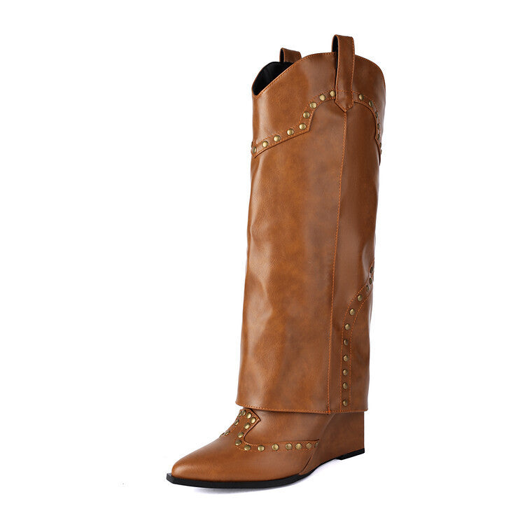 Natural Knee-High Boots