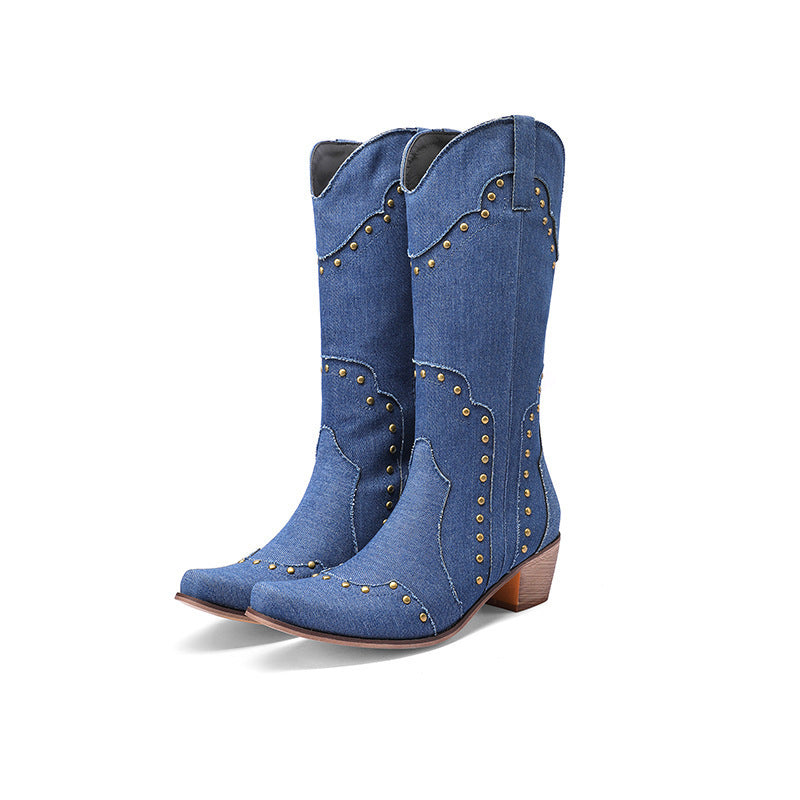 Natural Heeled Boots