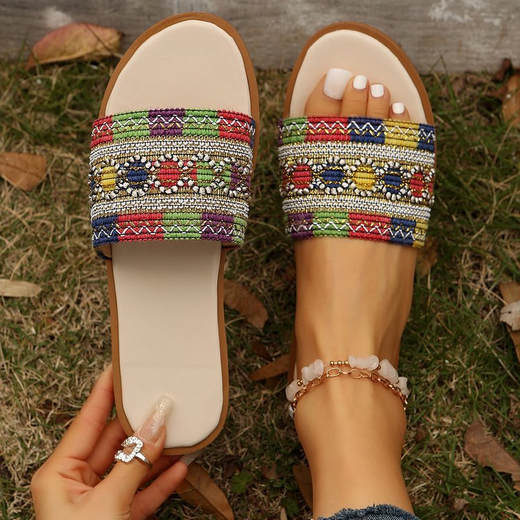 Warm Raffia Sandals