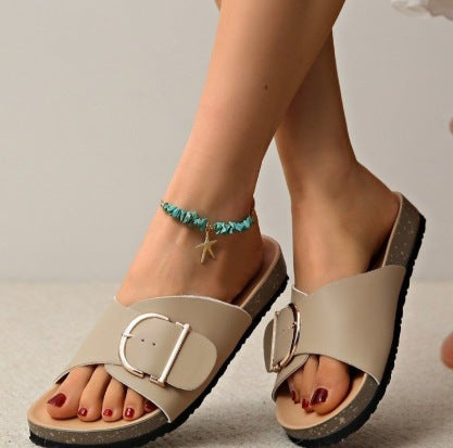 Natural Open-Toe Sandals