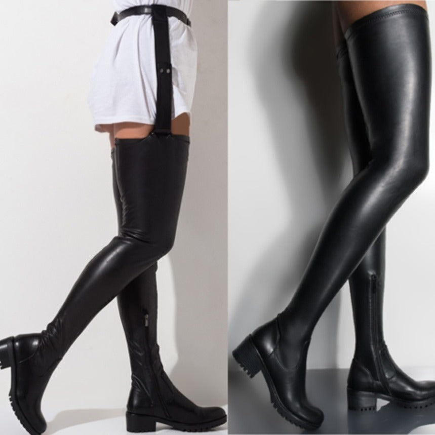 Relaxed Knee-High Boots