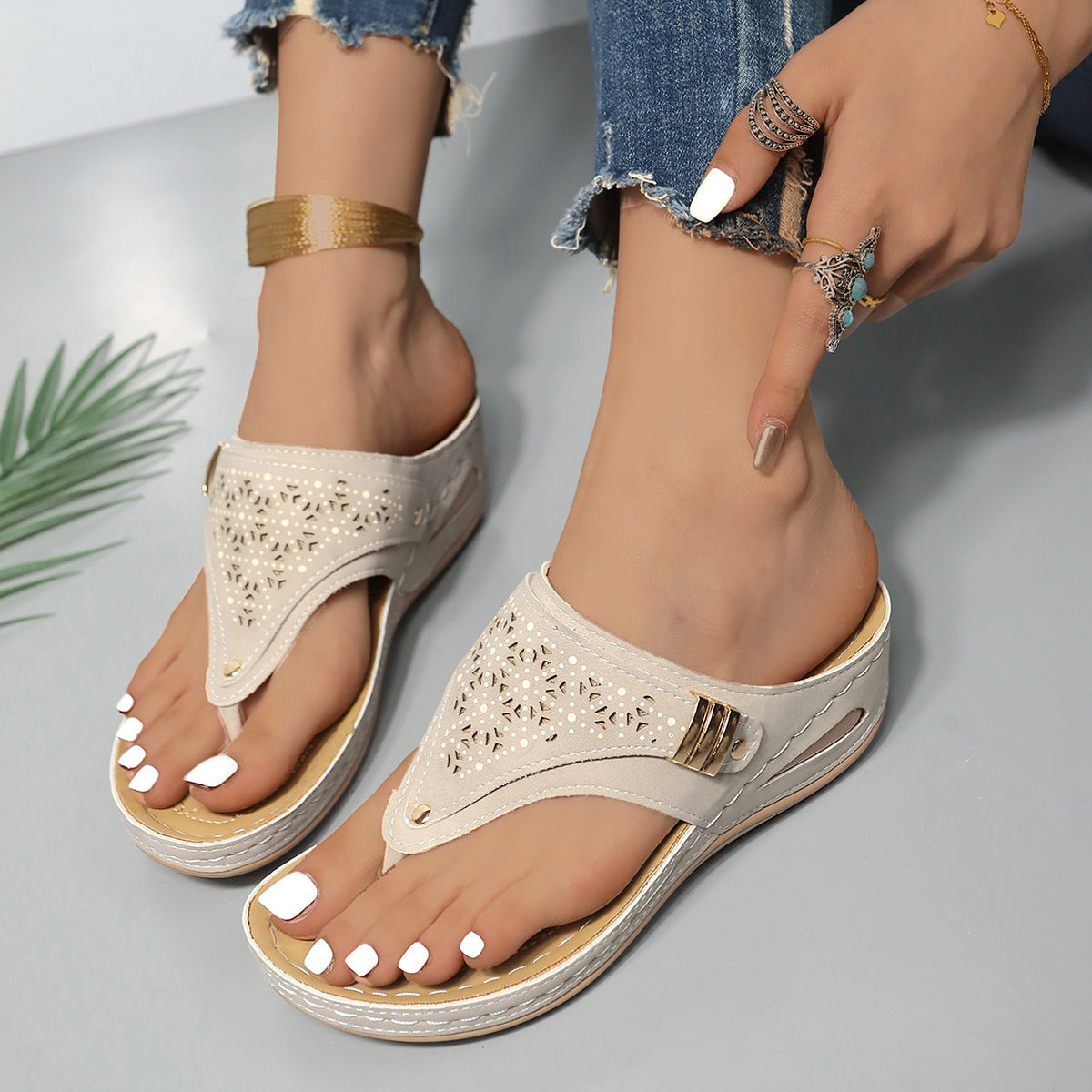 Summer Metallic Sandals