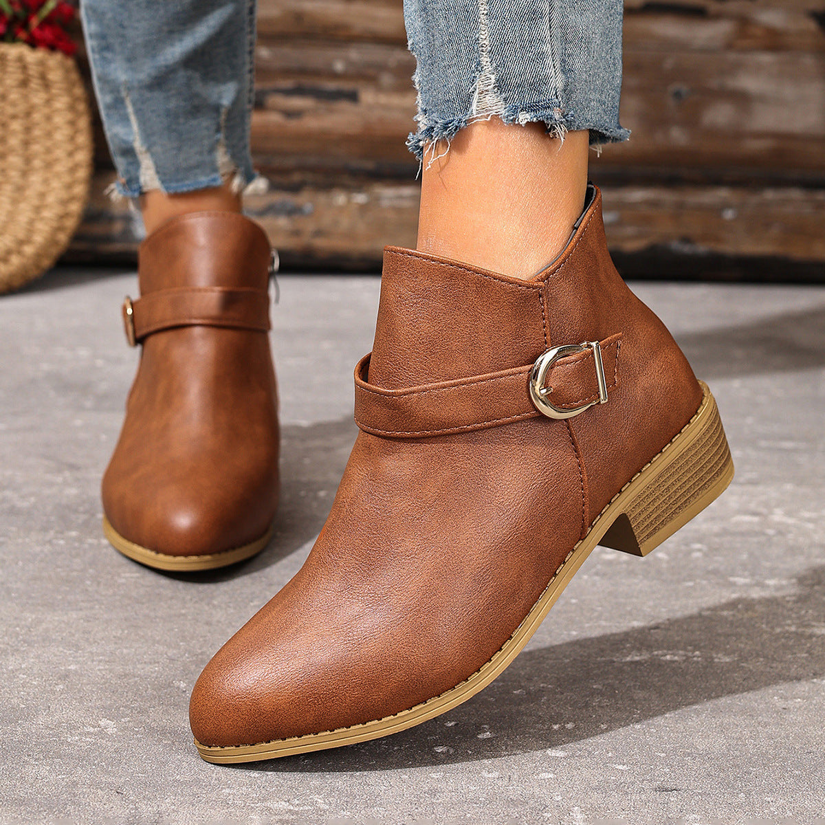 Breezy Block-Heel Boots