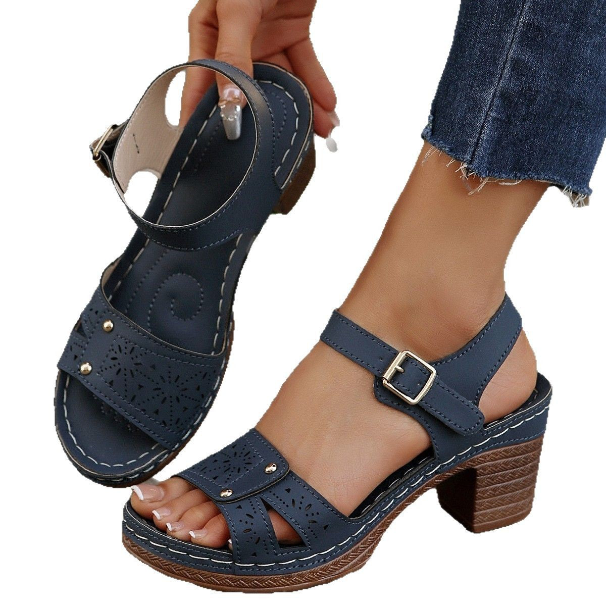 Relaxed Lace-Up Sandals