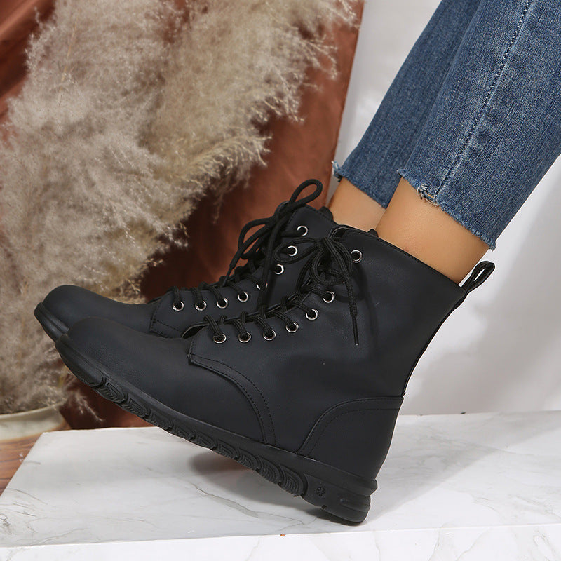 Natural Faux-Suede Boots