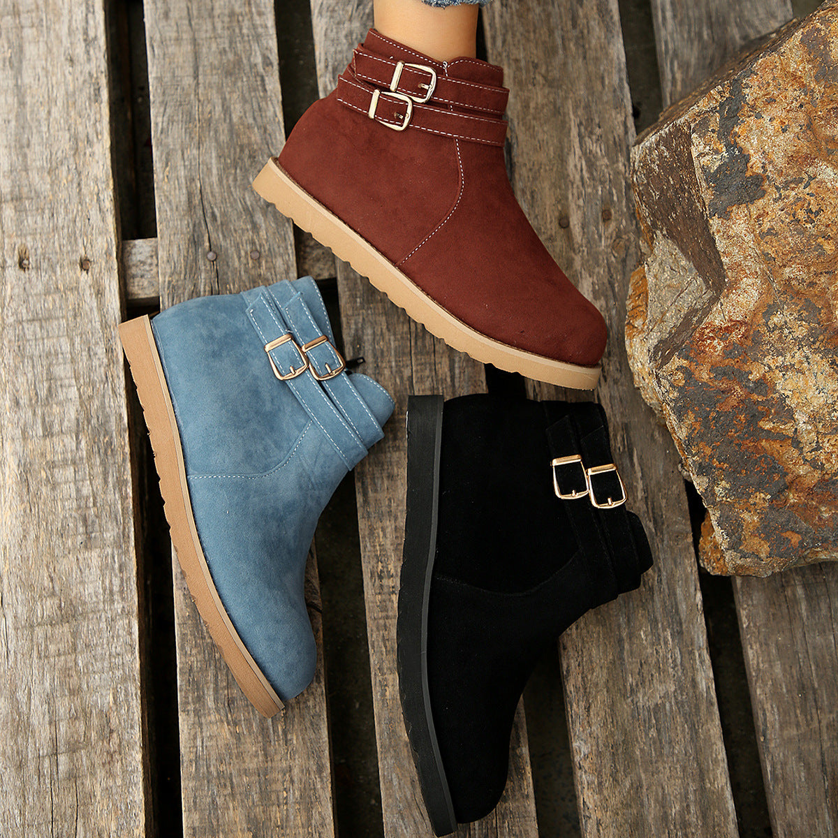 Warm Faux-Suede Boots