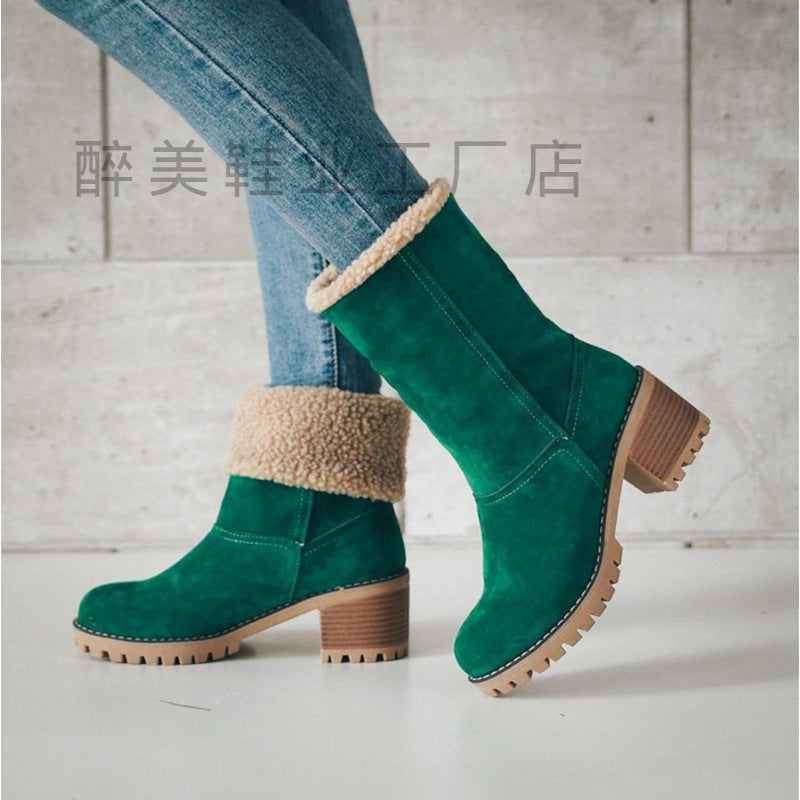 Casual Block-Heel Boots