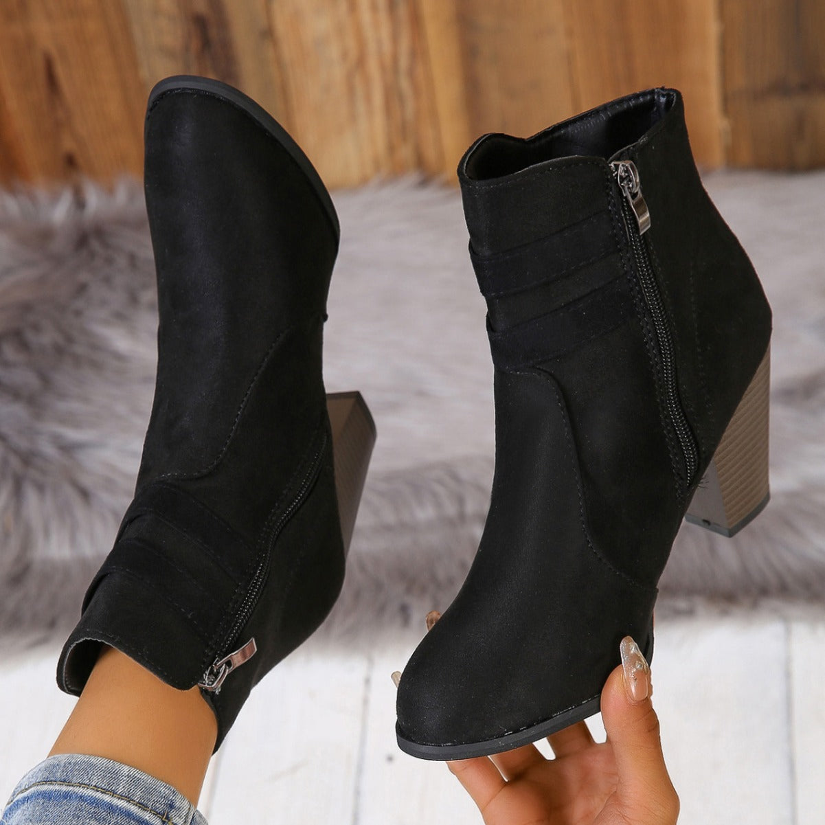 Natural Leather Boots