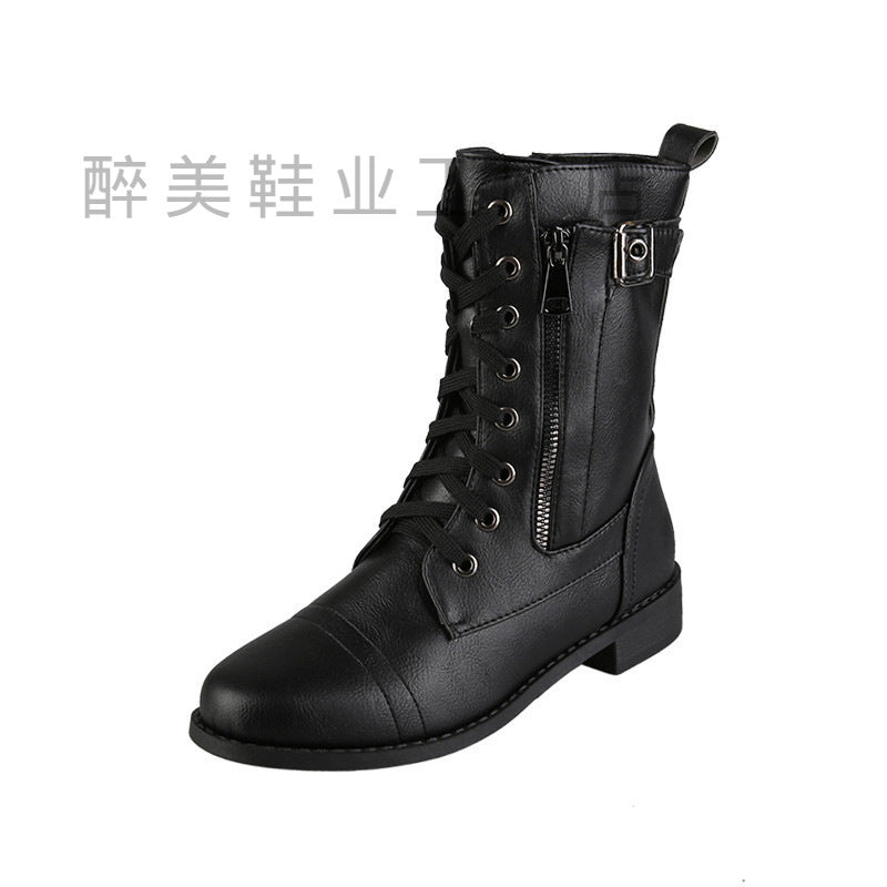 Natural Block-Heel Boots